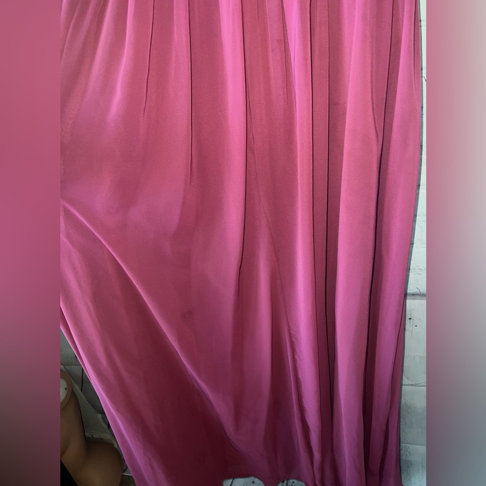 azazie Dark Purple / Pink long polyester formal dress size L - Picture 13 of 15
